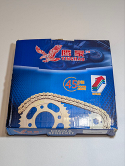 Звезды передняя+задняя 428-14/36+цепь 98L для мопеда Дельта,Альфа