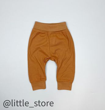 Штанишки хлопковые "Я родился" коричневые