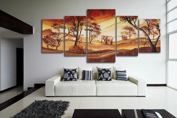 Модульная картина "Два слона"