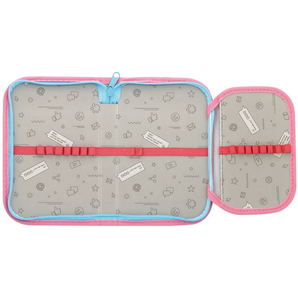 Пенал 1 отделение, 200*130 ArtSpace "Friends", дополнительная секция, ткань