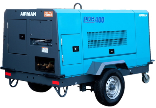 Винтовой компрессор Airman PDS400SC на шасси