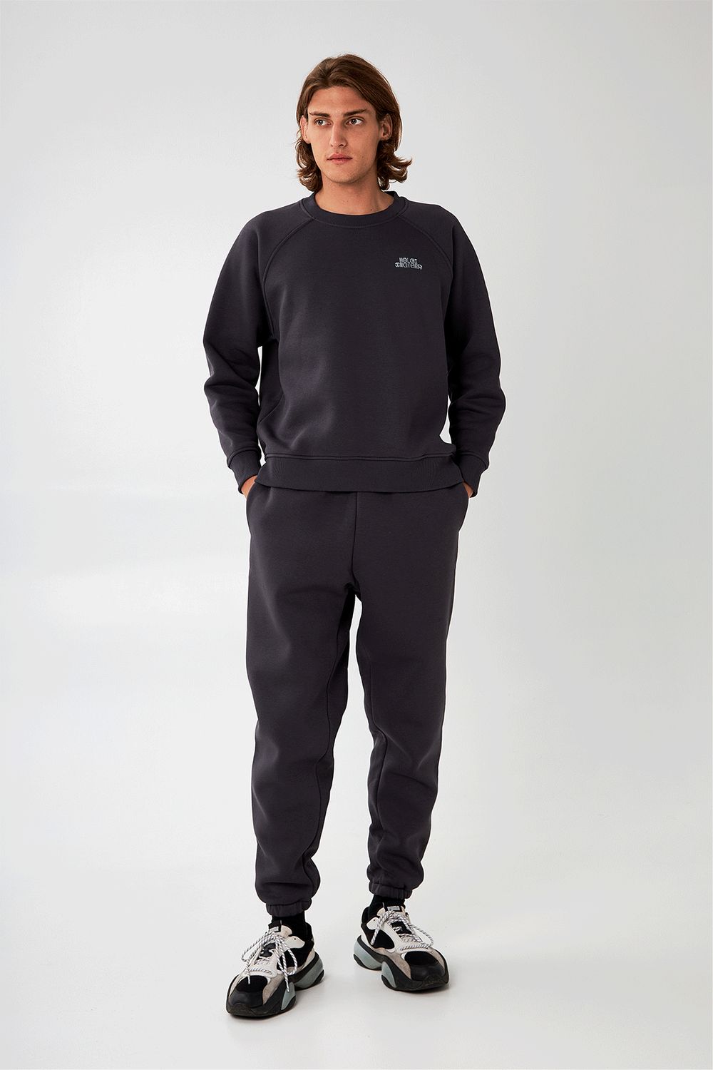 Толстовка Свитшот Helgi Ingvarr Темно-Серая