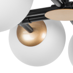 815480 Люстра CROCO 8х40W E14 ЧЕРНЫЙ МАТОВЫЙ/ЗОЛОТО