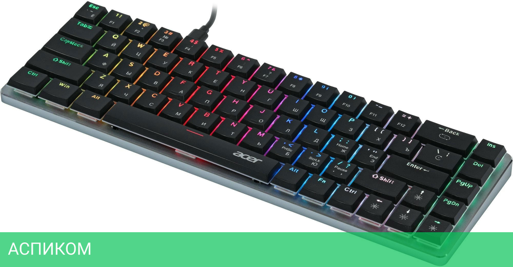 Клавиатура Acer OKW302 серебристый (ZL.KBDCC.01C)