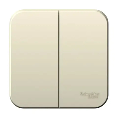 BLANCA О/У 2-клавишный ВЫКЛЮЧАТЕЛЬ (сх.5), 10А, 250В, МОЛОЧНЫЙ