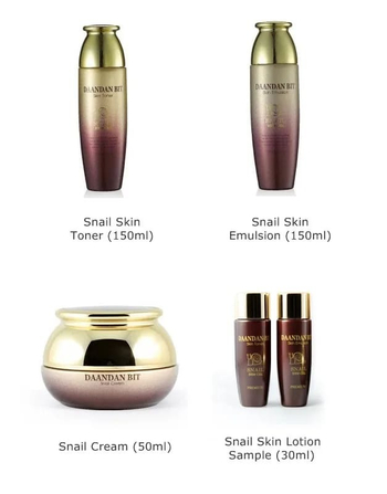 Набор для ухода за лицом Jigott Daandan Bit Premium Snail 3 Set с муцином улитки и стволовыми клетками (тонер, эмульсия, крем)