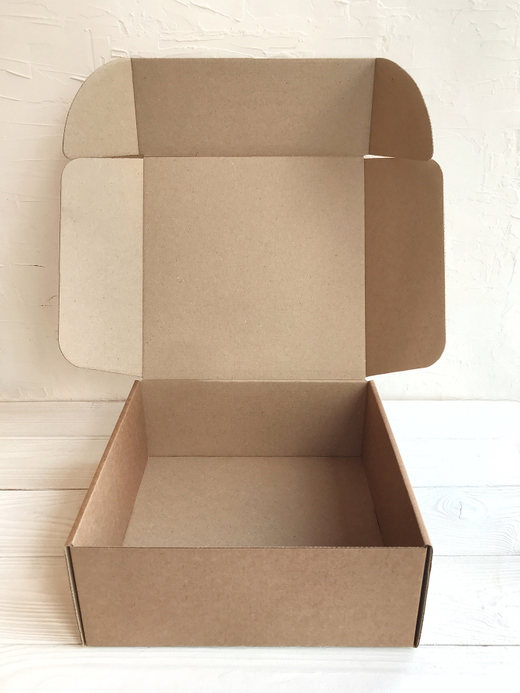 Коробка 37 х 37 х 14 см, бурая