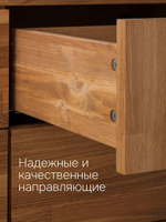 Комод 88х42х82, Тронд, 1 дверь 4 ящика, дуб масло, Makosa