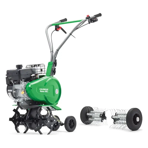 Caiman Nano 40 культиватор бензиновый с насадкой "щелеватель газона" 6000360505 MAX