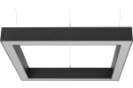 Светильник LED квадратный Quadro 864W 6050х70х50мм 3000К черный подвесной IP40