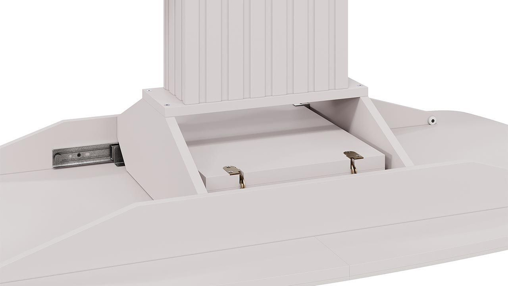 Стол кухонный обеденный раздвижной Белый глянец/Стекло глянцевое белое 130(162)х80х75 см