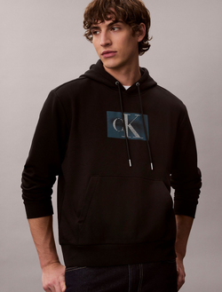 Худи Calvin Klein Fleece Metallic Monogram Graphic Black