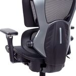 Кресло ATRONE (АТРОН) "Optimus ER-707", адаптивный механизм со слайдером, сетка, черный/серый, 532967