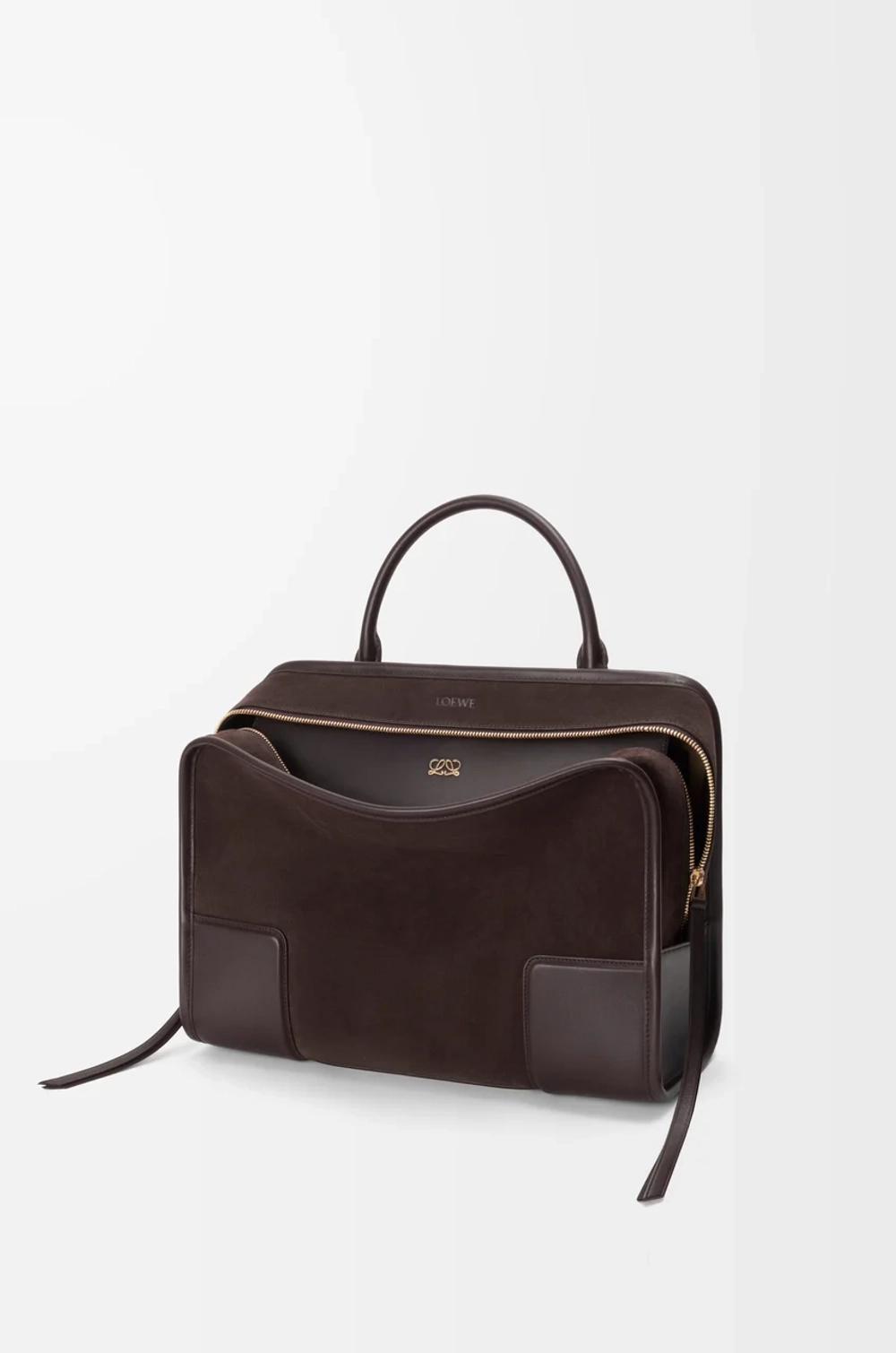 Loewe Большая сумка Amazona 180 из мягкой телячьей кожи, темно-каштановый