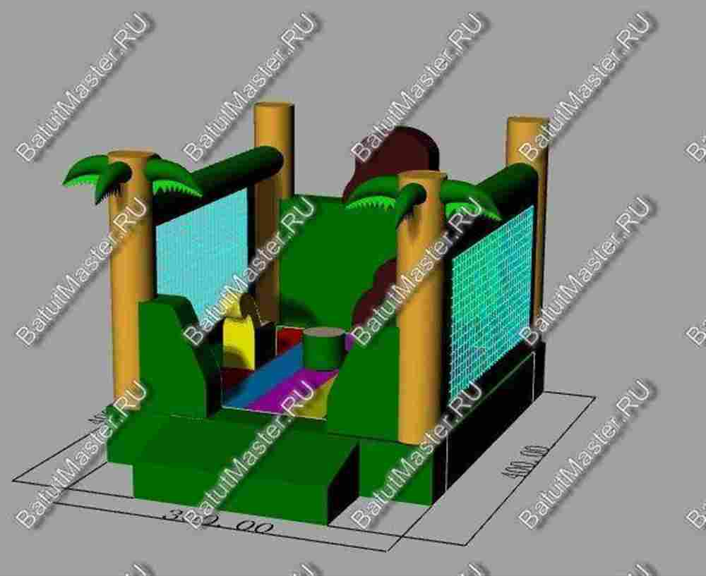 Коммерческий надувной батут "Львёнок" 4*3*3 м