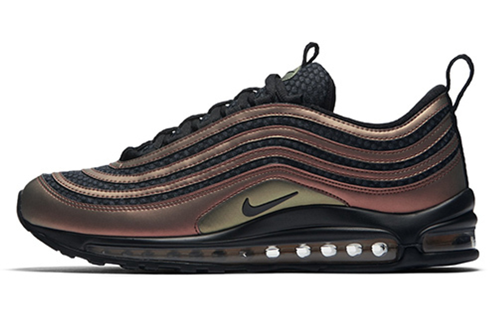 Nike Air Max 97 retro color matching classic support shock absorption low-cut casual running shoes for men and women the same dark brown