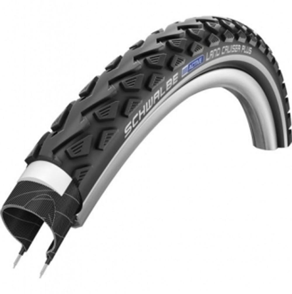 Покрышка SCHWALBE LAND CRUISER  26"x2,0  рельефный слик. Компаунд с добавкой кевлара. 70psi, 850 г.