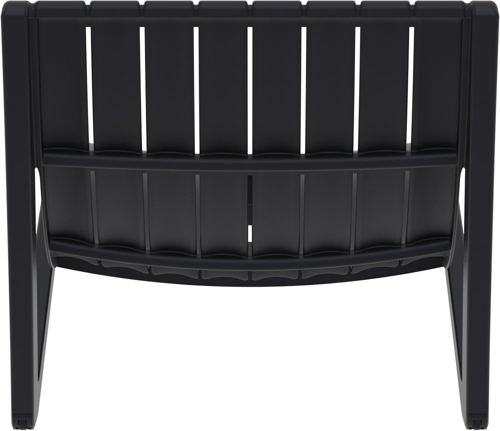 Шезлонг-лежак пластиковый, Siesta Contract Slim, черный