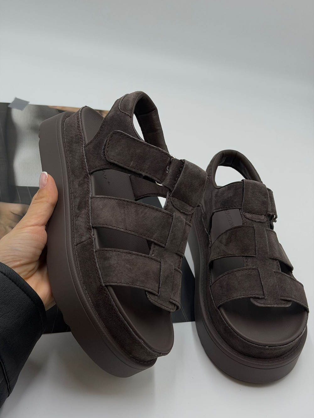 Босоножки женские натуральная кожа арт. PEXL 252-5 цвет "коричневый"