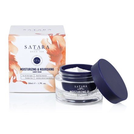 Інтенсивний зволожуючий і живильний крем з маслом моркви Satara Dead Sea / Moisturizing & Nourishing Carrot Cream