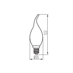 Светодиодные лампочки е27 KANLUX XLED C35T 2,5W-SW