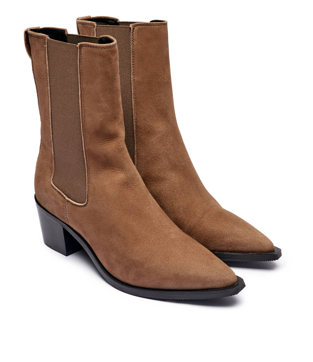 Кожаные ковбойки Calvin Klein - коричневый(HW0HW02316)