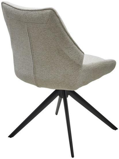 Стул OLAF 360 град. поворот. RAVEN22 Бежево-белый, ткань / Черный