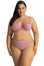 Розовые трусики-бразилиана со средней линией талии Yasemin (Размер: L) (Цвет: грязно-розовый)