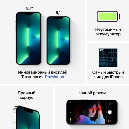 Apple iPhone 13 Pro Max, 512 ГБ, серебристый