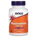 NOW Foods, никотинамид, 1000 мг, 90 таблеток