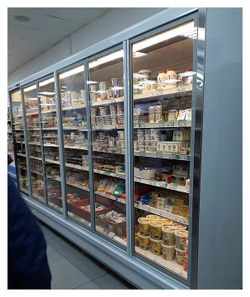 Горка холодильная KIFATO ПРАГА 2500 (встроенный агрегат, распашные двери)