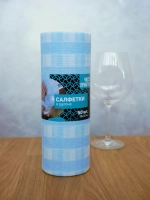 Салфетки в рулоне 50шт. 25х40см, цв.синий