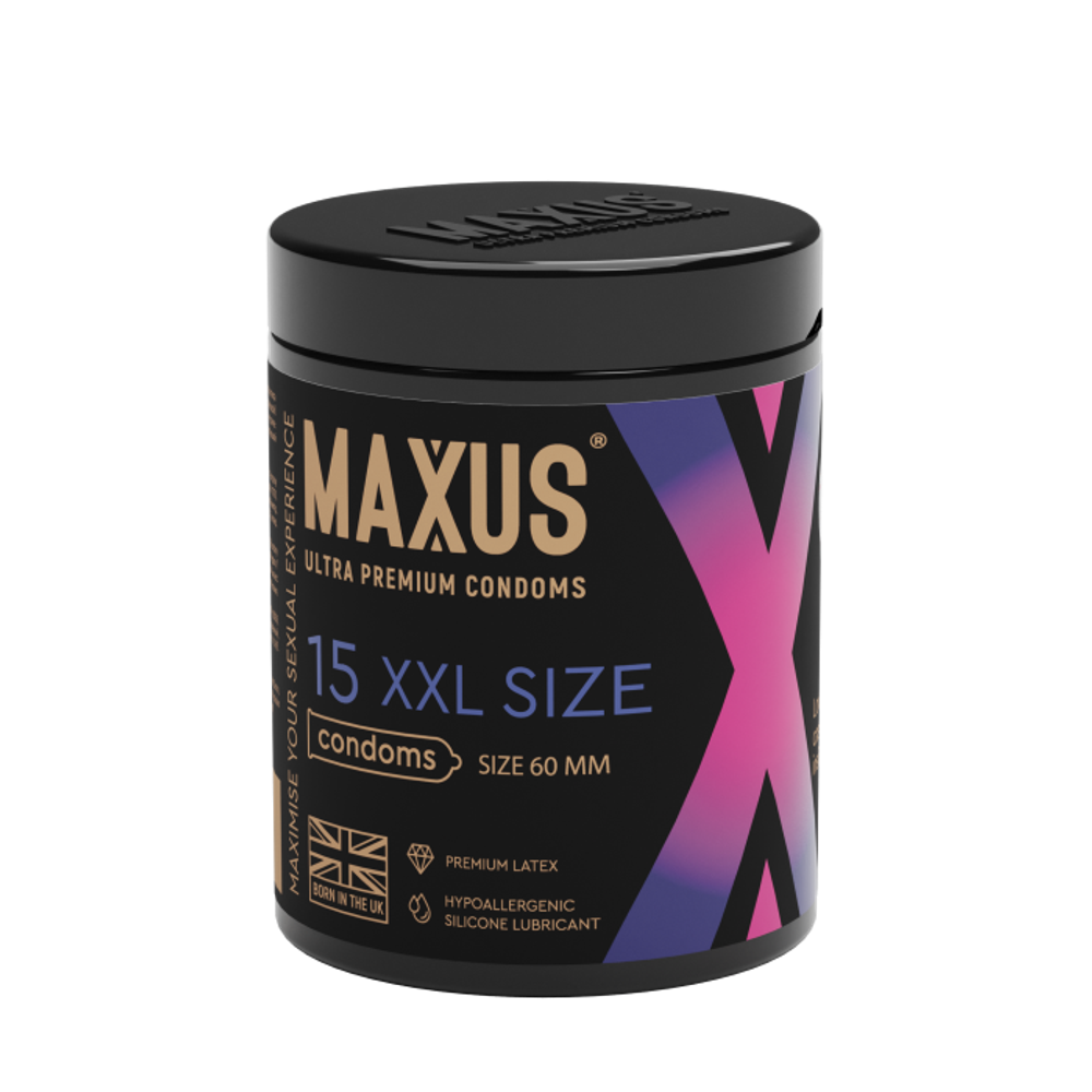 Презервативы MAXUS XXL, с увеличенным размером, X-Edition, 15 шт