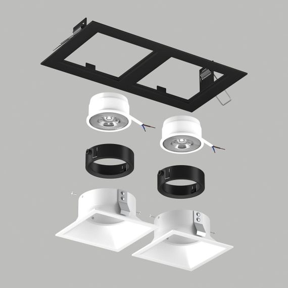 Комплект со светильником Lightstar Domino Quadro (214527+214506+214506+214007+214007) D5270606BMOD