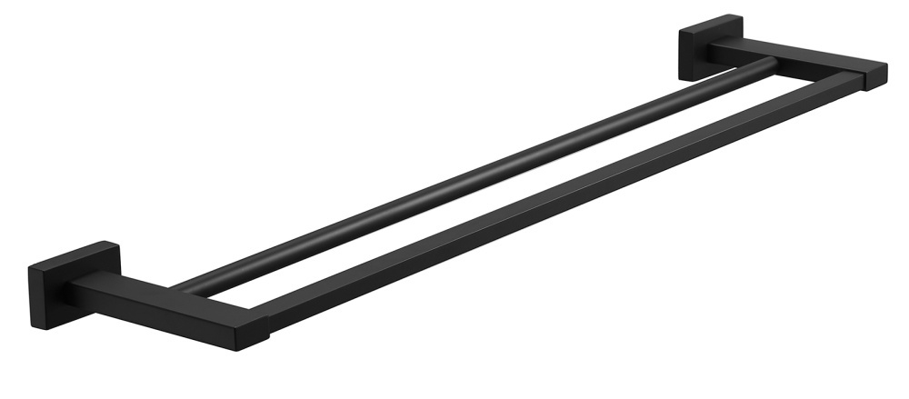 5018-C Полотенцедержатель двойной  (ЧЕРНЫЙ) ViEiR  (20/1шт)