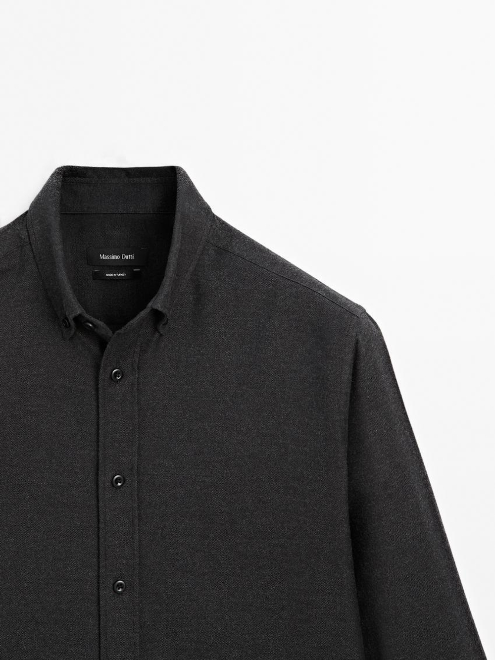 Massimo Dutti Рубашка из 100% хлопка, серый