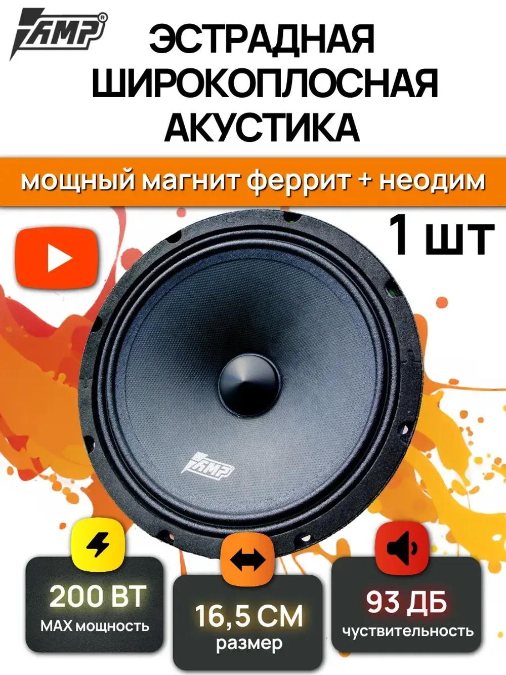 динамик 16 см в машину эстрадный Hybrid FR65M20 1 шт ()