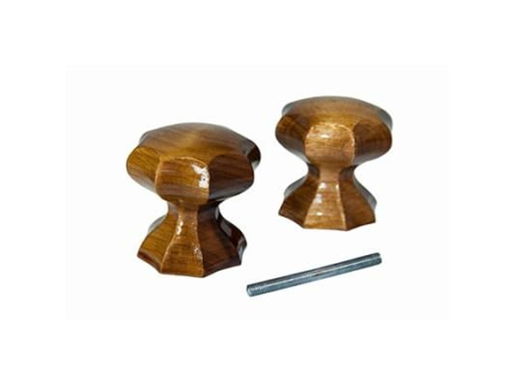 Ручка-кнопка граненая Дуб (24шт/уп)