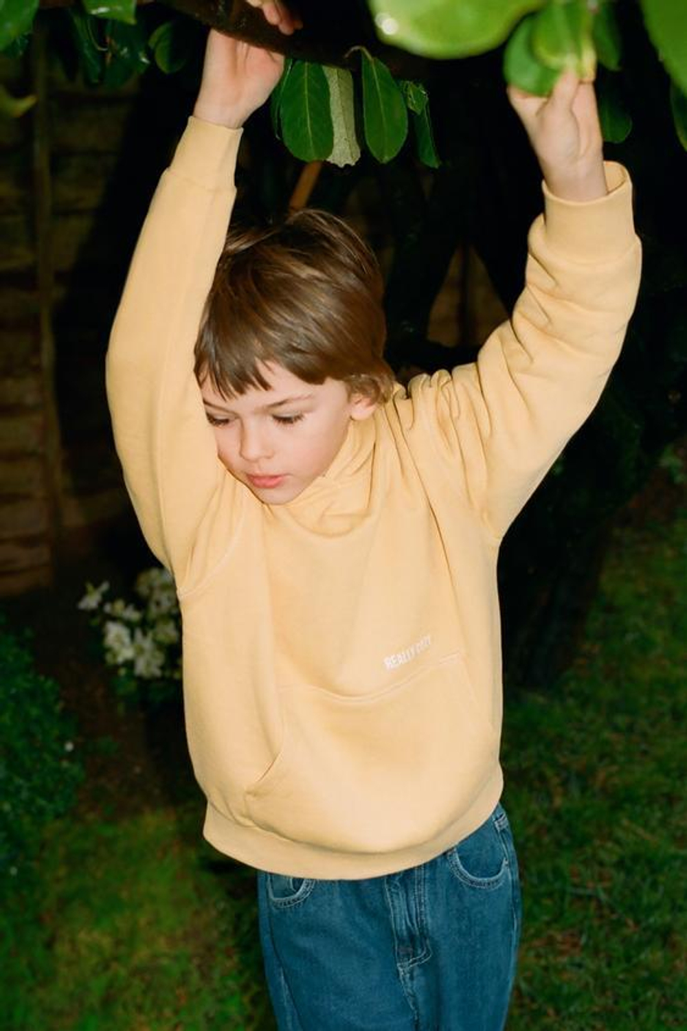 ZARA ХУДИ С НАДПИСЬЮ, ЖЕЛТЫЙ