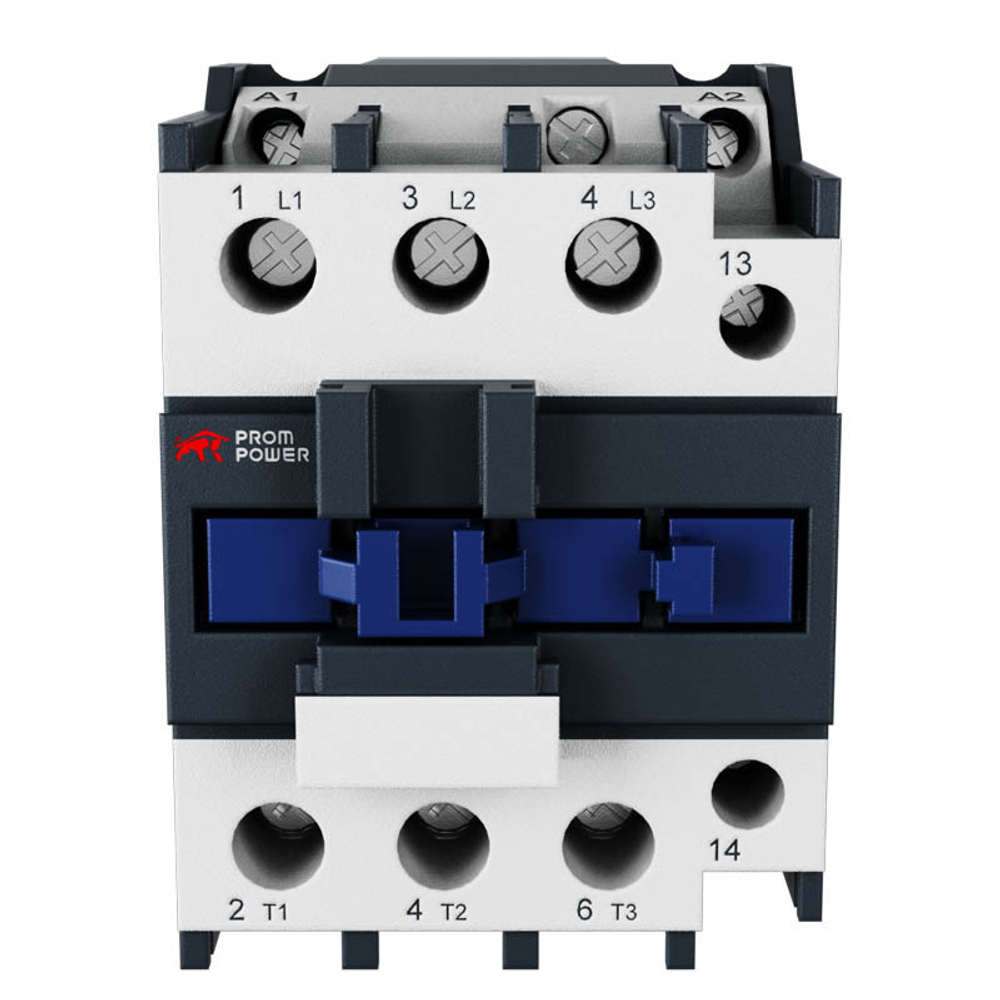 Контактор JLC1-D32-10-F5 (AC110), номинальный ток 32A, 3 полюса, доп контакт 1НО, напряжение катушки 110VAC