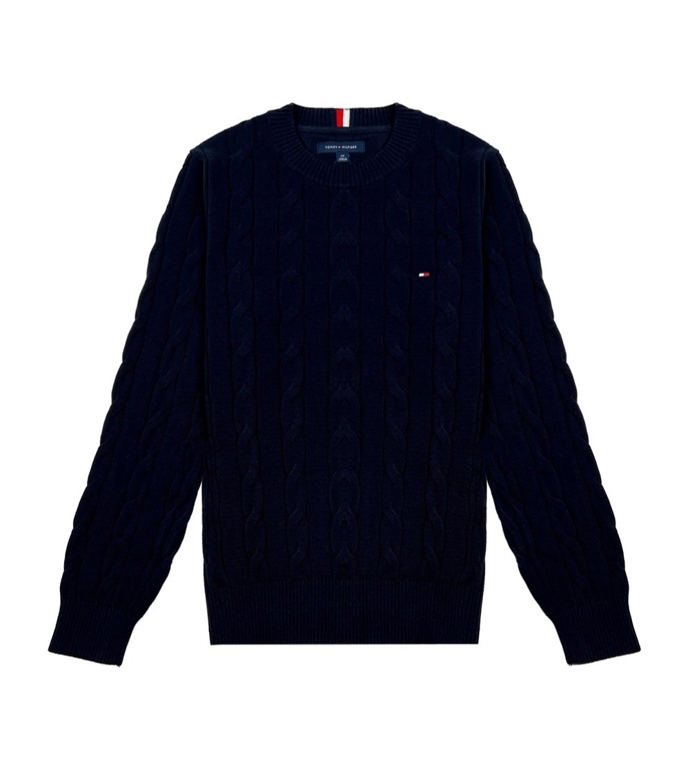 Свитер Tommy Hilfiger Flag Logo Cable Knit Desert Sky