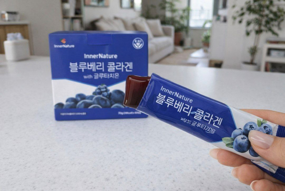 Коллаген с черникой и глутатионом - для красоты кожи, сияния и поддержки организма, 5000 мг/1 стике, 60 стиков