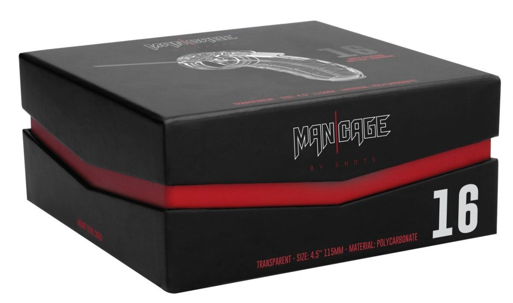 Прозрачный мужской пояс верности со стимулятором уретры Cock Cage Model 16 Chastity 4.5 (Цвет: прозрачный)