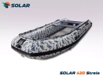 Лодка надувная моторная solar-420 strela jet tunnel