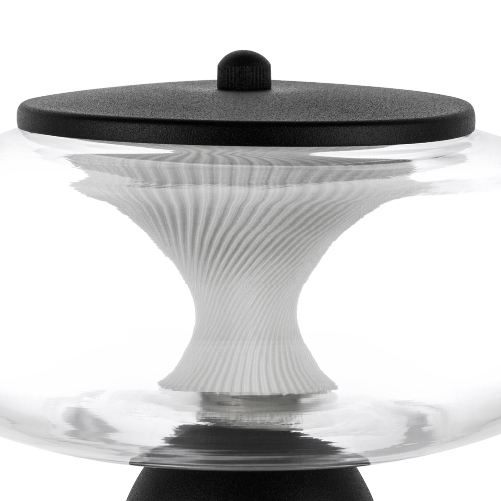 612917 Настольная лампа PALERMO 8W LED 350LM G ЧЕРНЫЙ/ПРОЗРАЧНЫЙ 3000K