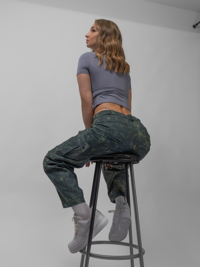 Джинсы Cargo Forest Girl (Dark Blue Green)