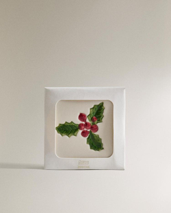 ZARA HOME НАБОР РОЖДЕСТВЕНСКИХ ПОДСТАВОК ПОД СТАКАНЫ ( 4 ШТ.), КРАСНЫЙ