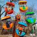 Детское колесо обозрения «Солнышко» — 5,5 м, 5 кабин, до 10 человек