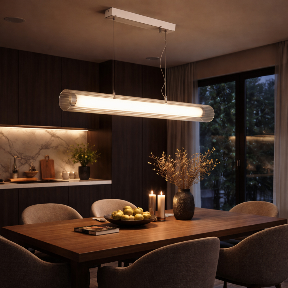 SL2010.103.01 Светильник подвесной ST-Luce Никель/Белый, Прозрачный LED 1*33W 3000K/4000K ЭНФИС