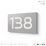 Номер на дверь 138, табличка на дверь для офиса, квартиры, кабинета, аудитории, склада, голубой 120х70 мм, Айдентика Технолоджи